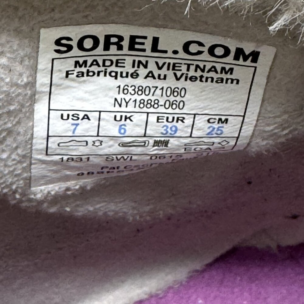Sorel Womens Tivoli II Gray Leather Round Toe Lace Up Ankle Snow Boots Size 7 - Picture 6 of 8
